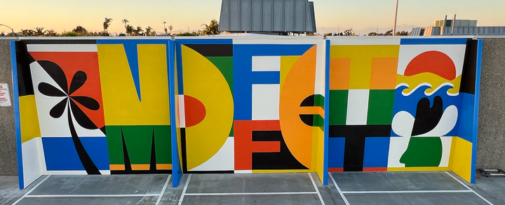 Artist Brings Bursts of Color to Schools’ Handball Courts