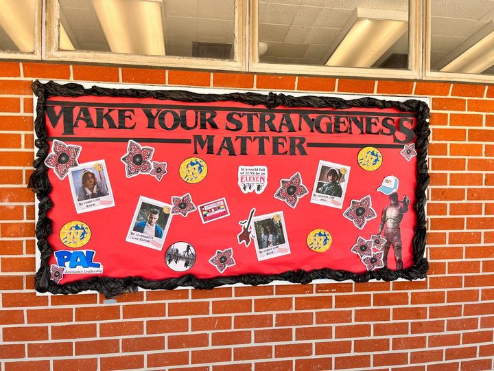 A display during this year's Kid Conference at Warner Middle School in Westminster encourages students to "Make Your Strangen