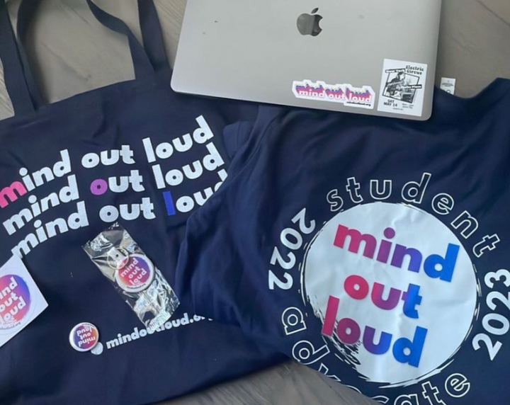 Mind Out Loud merchandise prize given to a student attendee. (@richa.viswanath and @molstudents via Instagram)