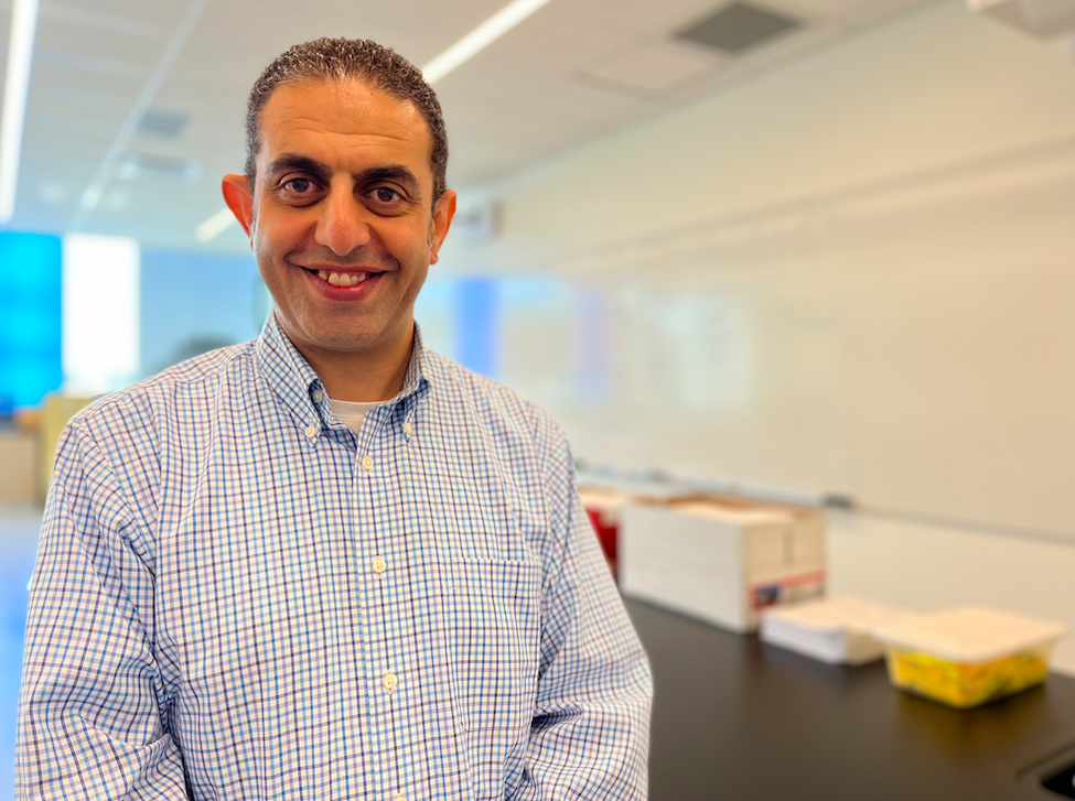 Biology teacher Henry Awad inside his classroom on the second floor of the new STEM building at LAHS. Photo by Jeannette Andruss