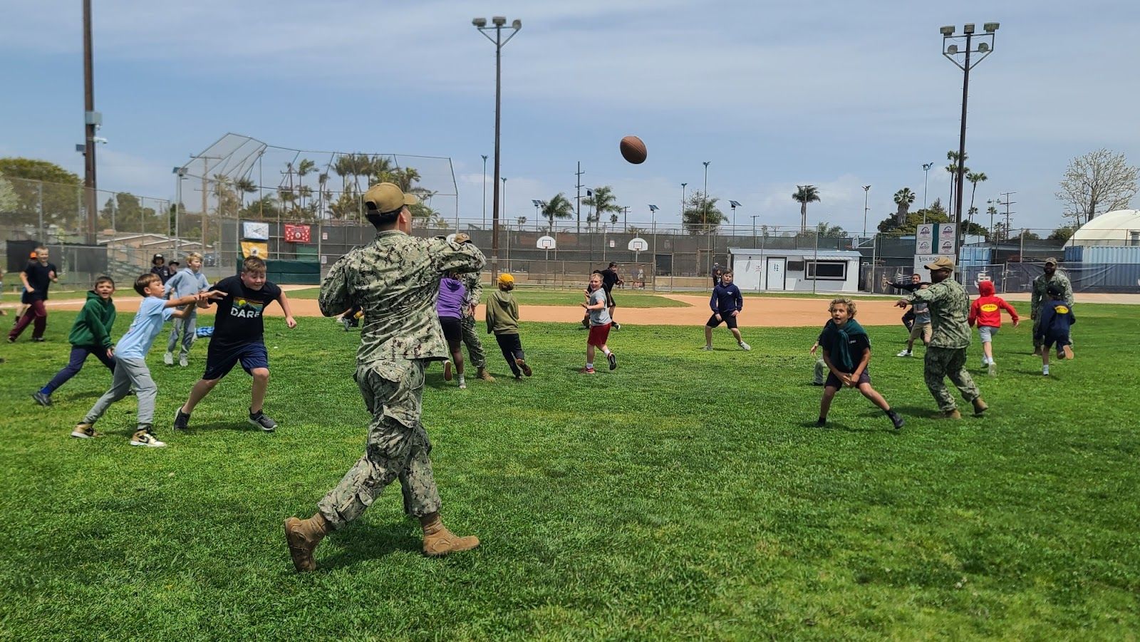Active-duty military members visited J.H. McGaugh Elementary School as the campus hosted its 10th annual 'Week of the Military Child' from April 17-21. More than 100 military-connected students attend the school in Seal Beach. Photo by Cynthia Villa.