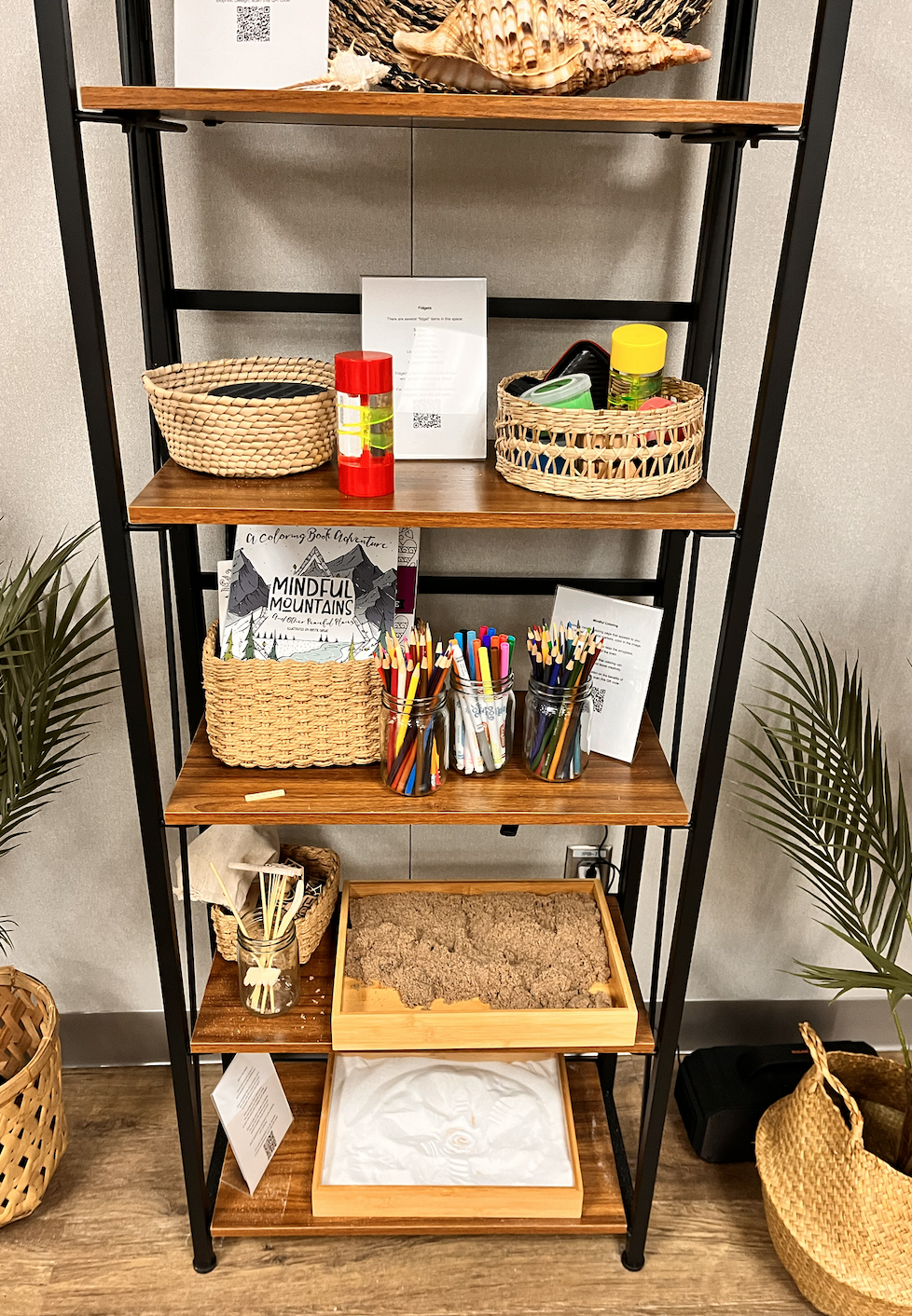 Students helped pick different wellness tools and activities that are available at 'The Loft' for when students visit to take a break during the school day. Photo by Jeannette Andruss.