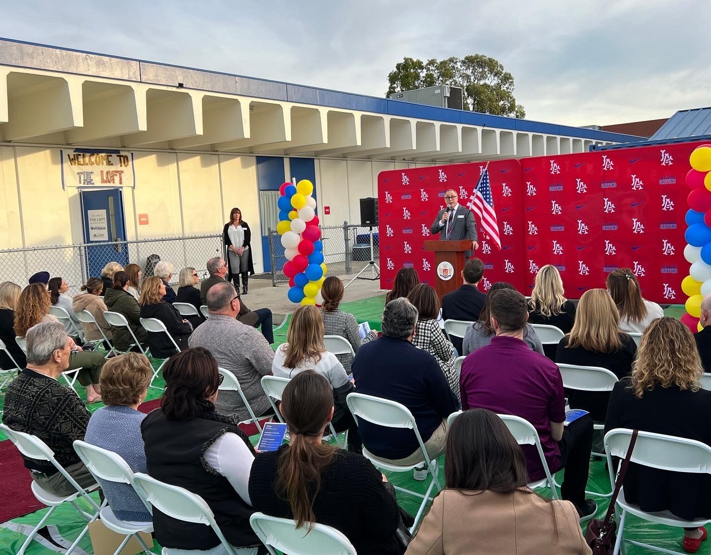 Los Alamitos USD Supt. Andrew Pulver, Ed.D., speaks to the attendees at the ribbon cutting and grand opening of the new WellSpace at Los Alamitos High School on Jan. 12. Photo by Nichole Pichardo of Los Al USD.