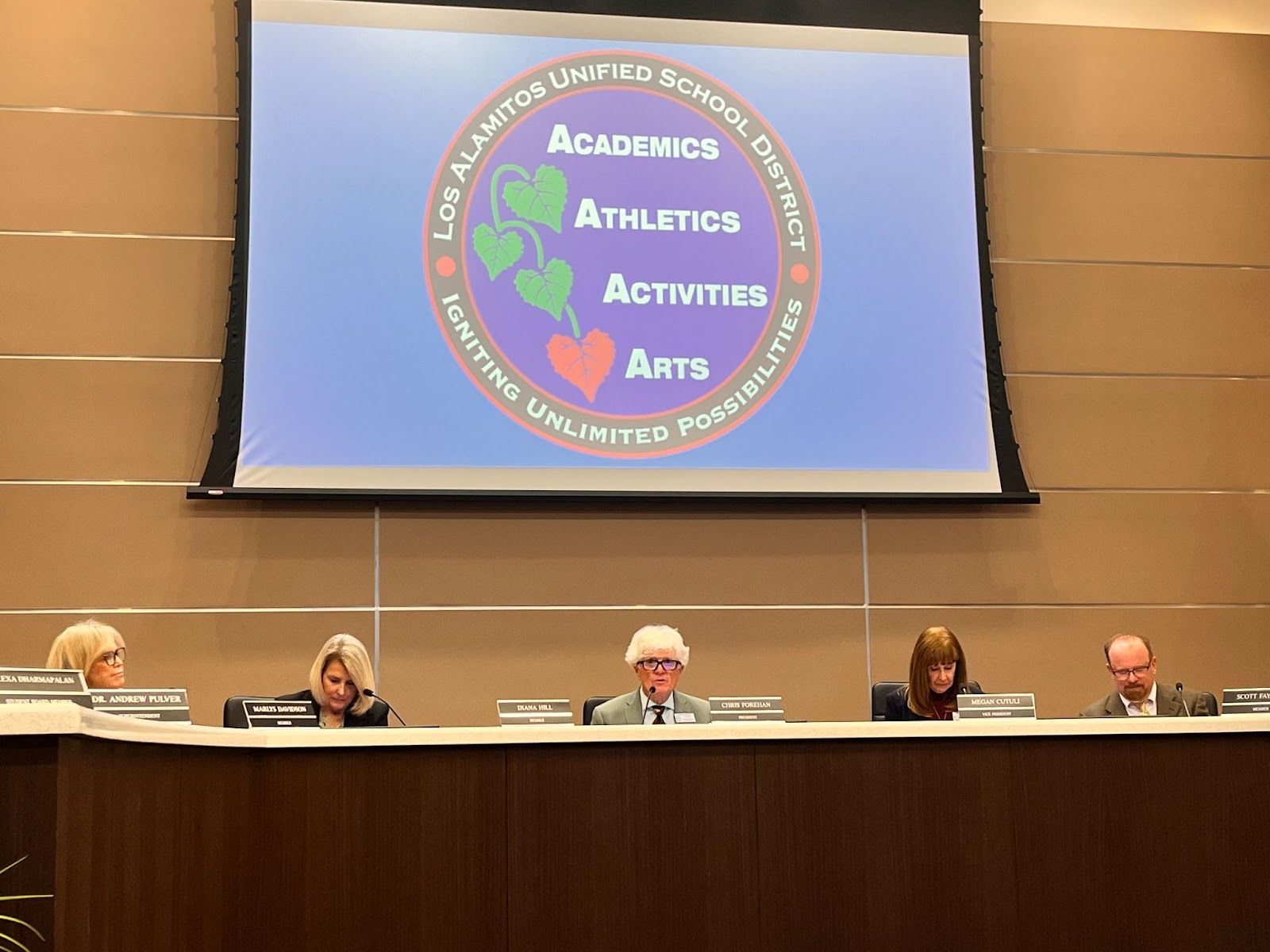 The Los Alamitos Unified School District Board of Education discussed plans for a charter school to open within the district during its Feb. 7 meeting. Photo by Jeannette Andruss,
